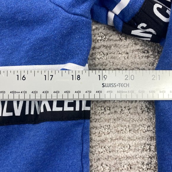 Calvin Klein Jeans Sweater Women Small S Blue Pullover Sweater Spell Out Ladies - Picture 10 of 11